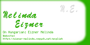 melinda eizner business card
